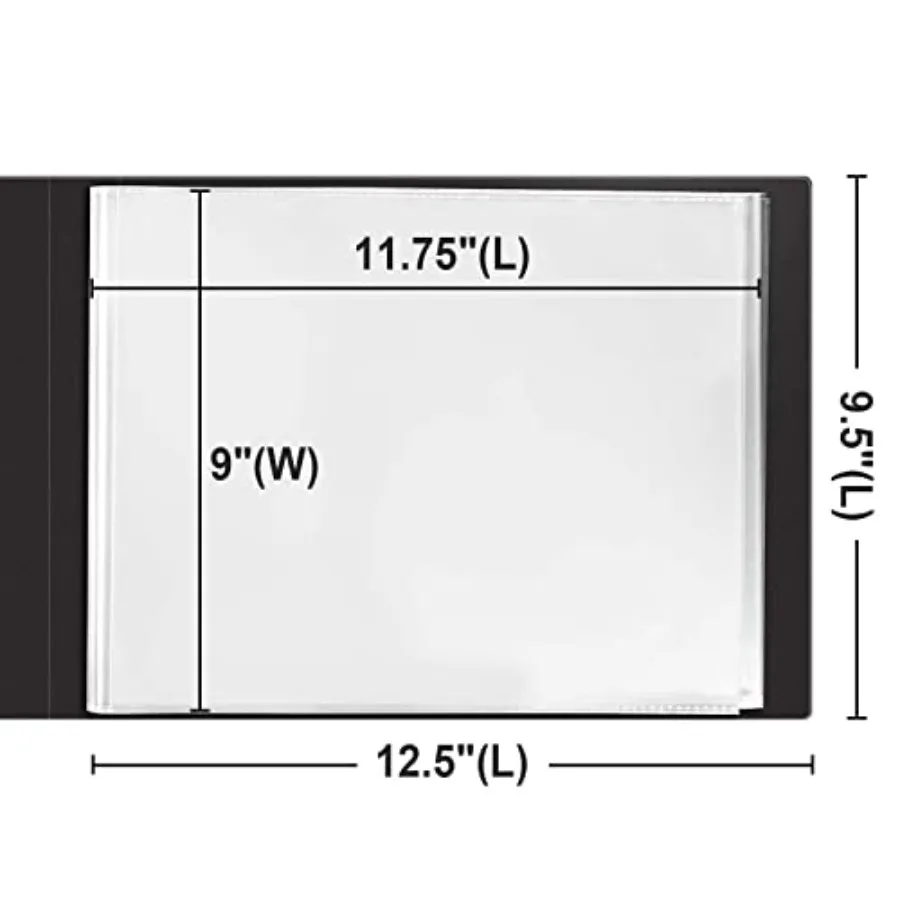 مجلد منظر طبيعي 8.5 × 11 بأكمام 40 جيبًا يعرض كتاب عرض 80 صفحة 8.5 بوصة × 11 بوصة حجم الحروف ورق أفقي