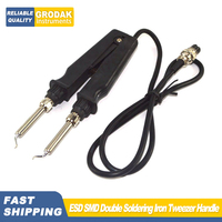 GORDAK 902 BGA Rework Soldering Station Double Electric Heating Clip Soldering Iron Tweezers Desoldering Tool