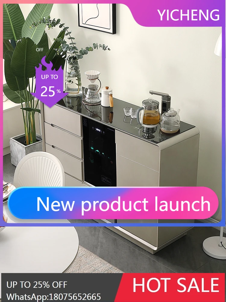 LYY intelligent voice tea bar machine locker integrated with disinfection water dispenser side cabinet