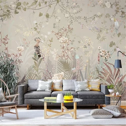 custom TV background American pastoral wallpapers for living room bedroom flower wallpaper sofa house 3D wall paper home decor