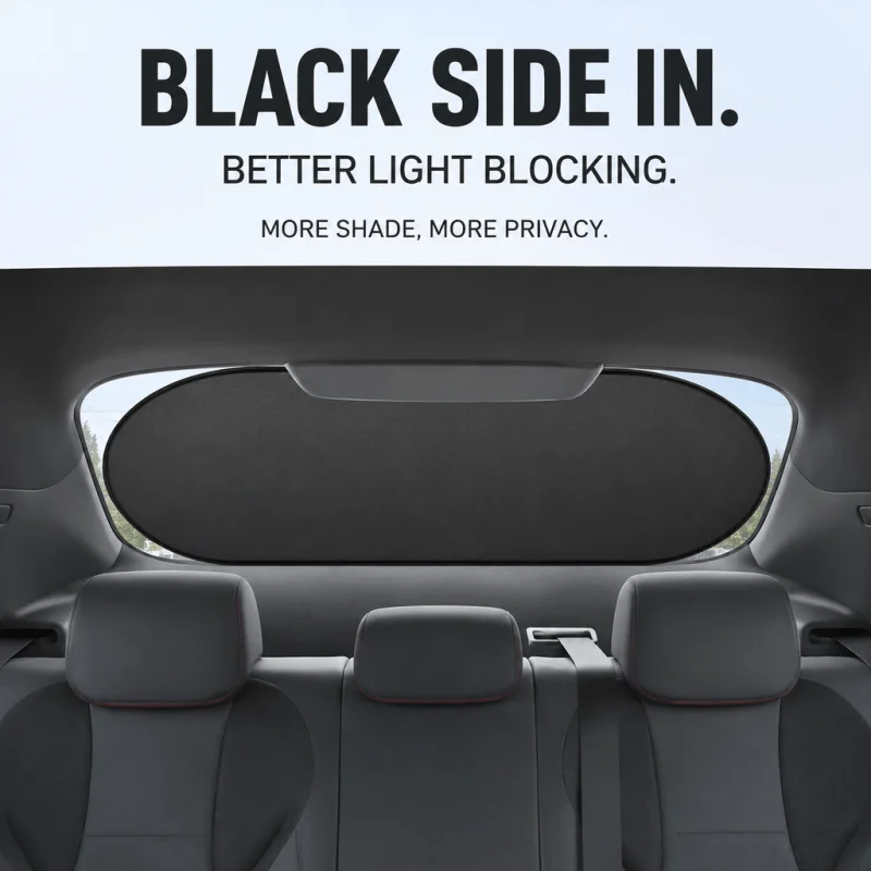 Car Sun Shade UV Protection Folding Auto Rear Window Sunshade 100x50cm Universal Back Window Visor with Suction Cups