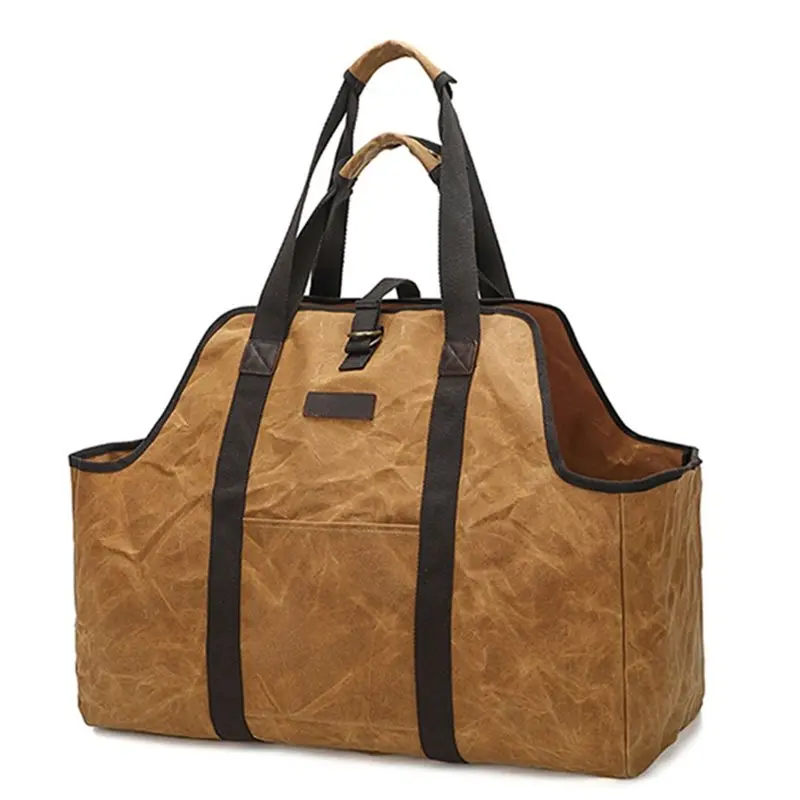 ABHS-Portable Firewood Carry Bag, Multifunctional Outdoor Logging Storage Bag