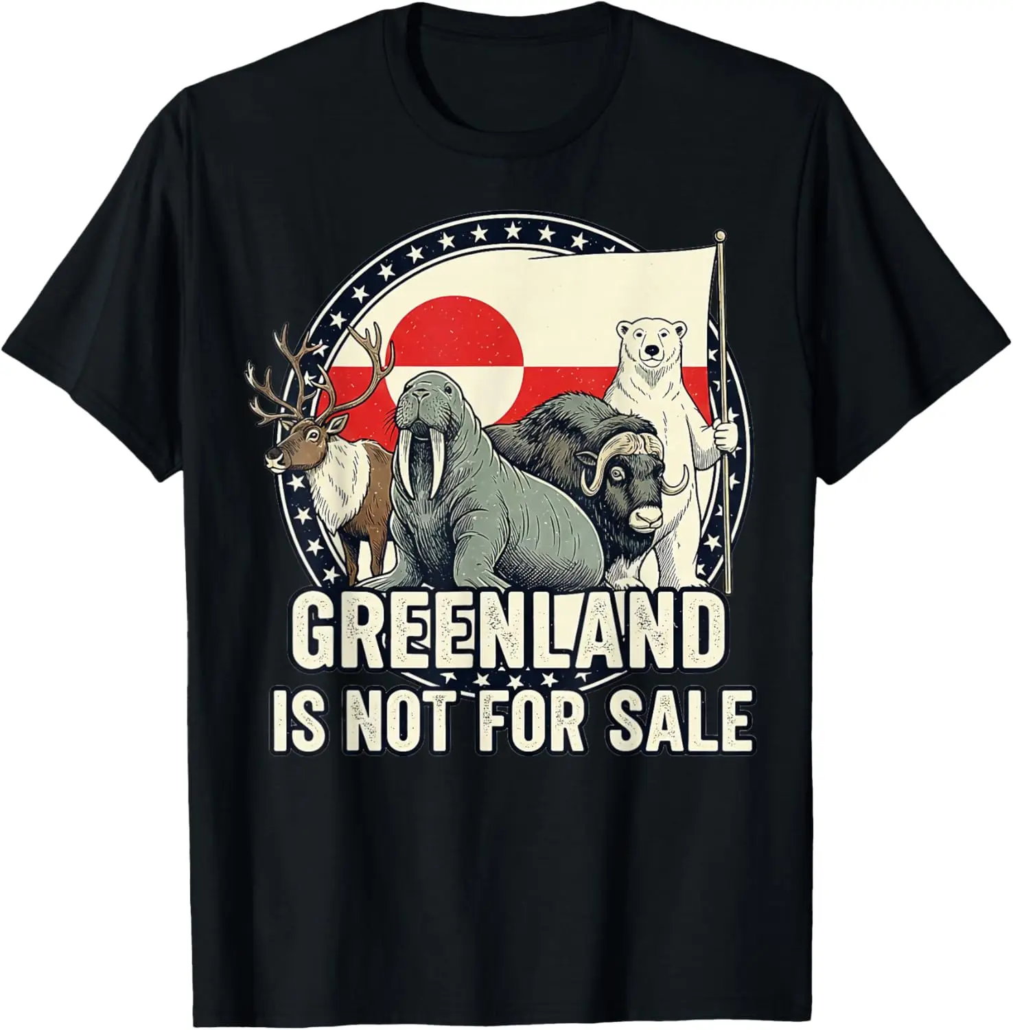 

Greenland Not for Sale Greenland Flag Animals Greenlanders T-Shirt