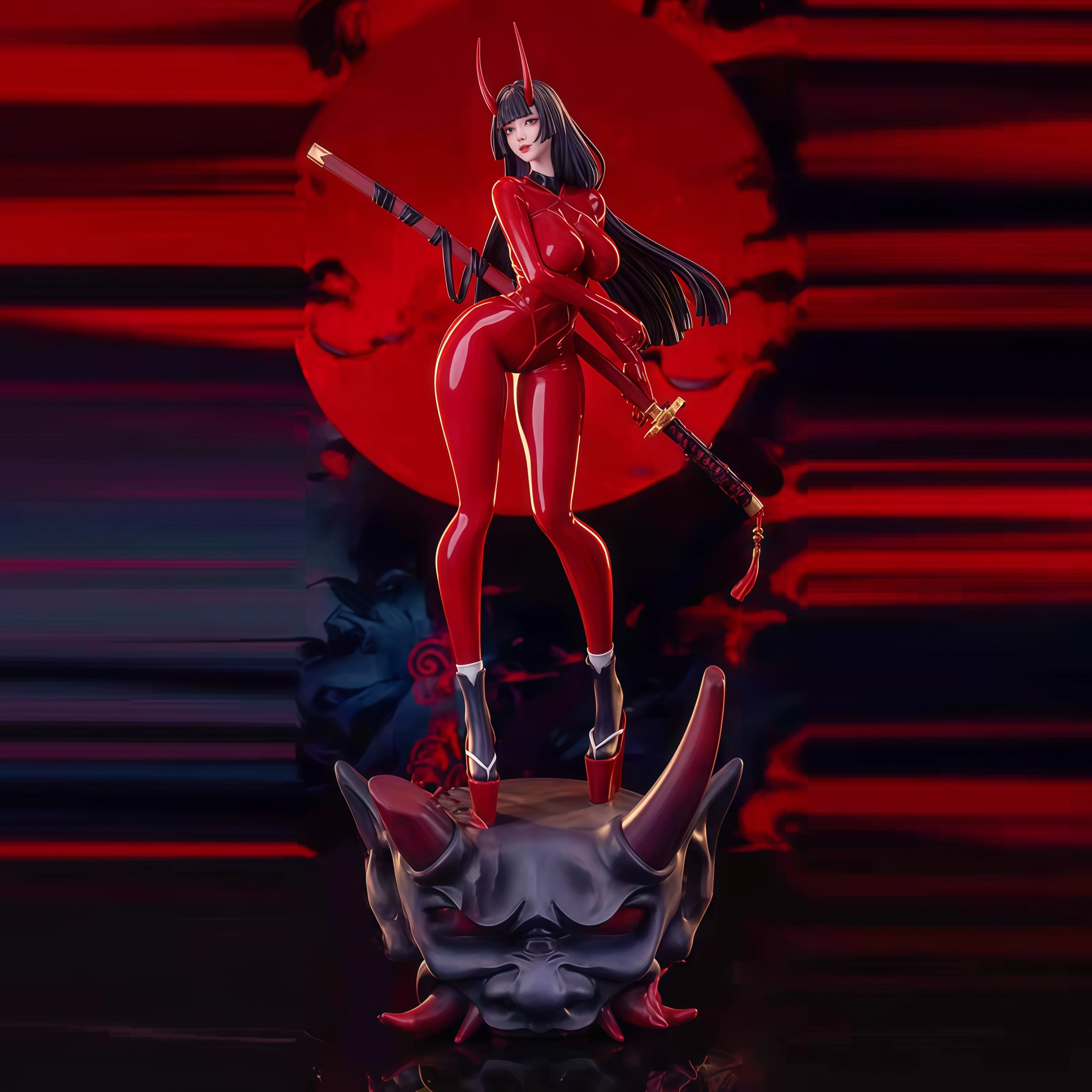 55 سنتيمتر GK Muramasa Senji مثير أنيمي فتاة الشكل Qianzi قرية تشنغ عمل الشكل هنتاي Alvina تشان أرقام الكبار نموذج دمية لعبة #6