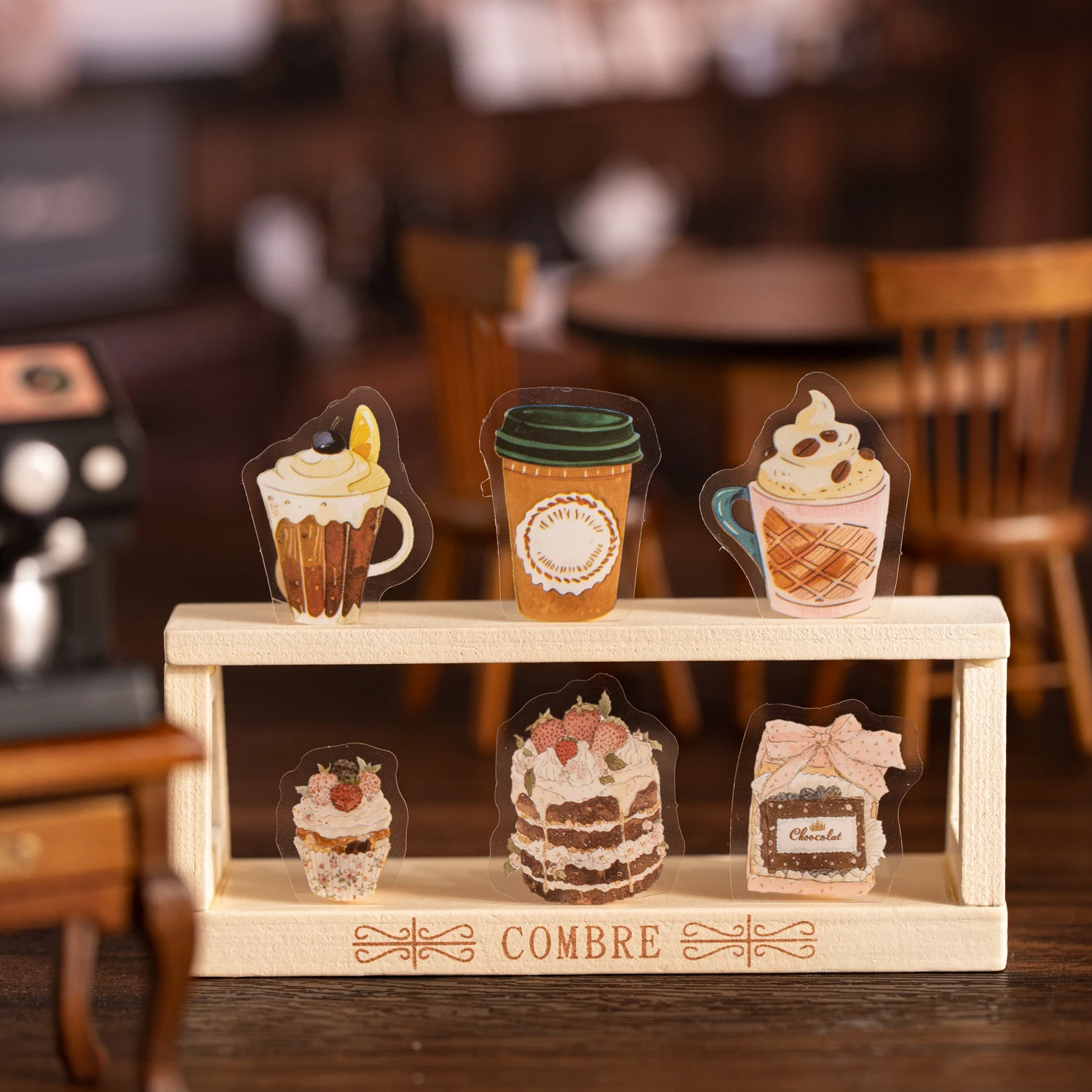 Coffee Tea Journal - Serie de Adhesivos PET Vintage con
