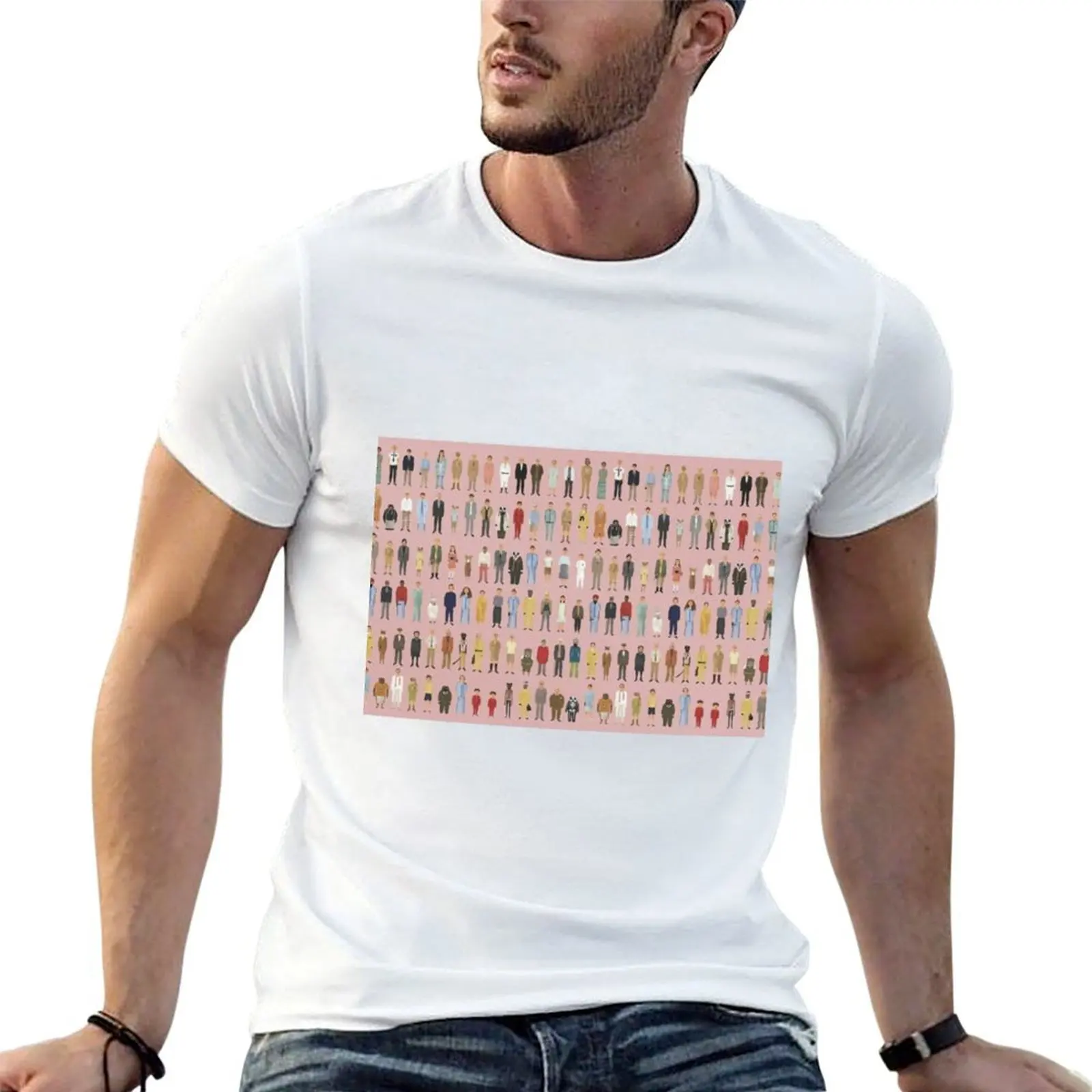 Wes Anderson movie character| Perfect Gift T-Shirt Daily Wear Print T-Shirt