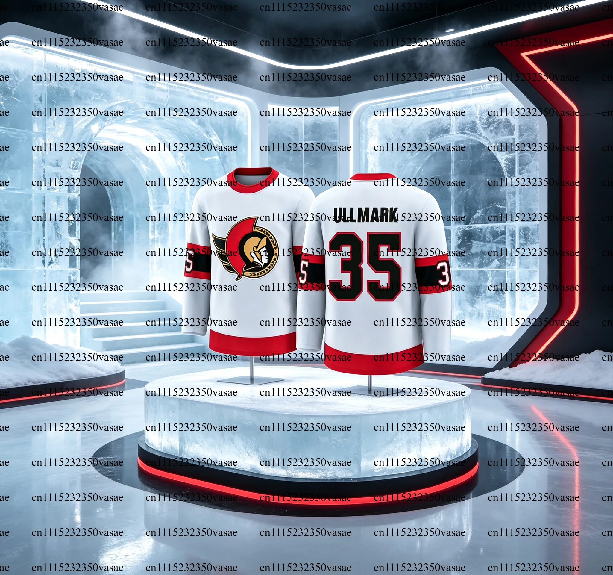 2026 Men's New Ice Hockey Training Suit - Fan Edition 3D Printed Pattern Moisture-Wicking White Long-Sleeved T-Shirt Kids