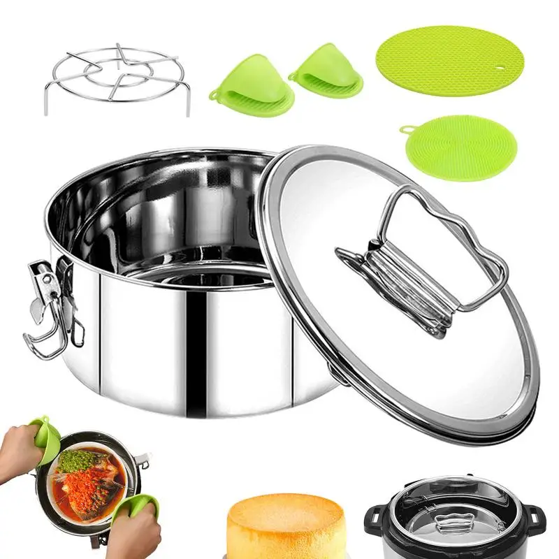 Stainless Steel Food Steamer Large Steamer For Cooking Pan Baking Tools Non-Stick Steamer Flan Pan Mold Kitchen Home Accessories