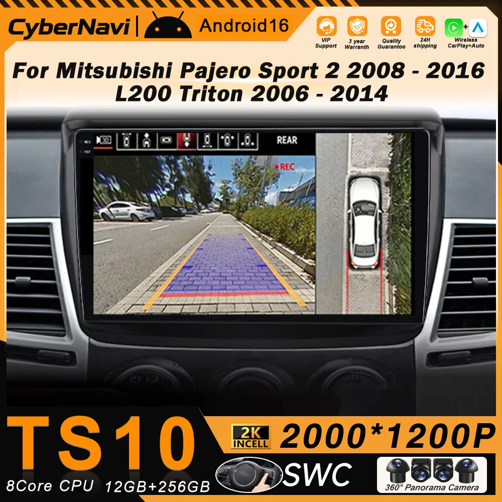 

Видеоплеер Android для Mitsubishi Pajero Sport 2 2008-2016, L200 Triton 2006-2014, GPS-навигация, 2 Din, радио, Bluetooth, Carplay, стереосистема