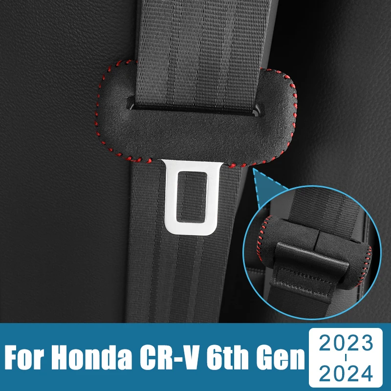 

For Honda CR-V 2023 2024 2025 CRV 6th Gen Hybrid Car Seat Belt Buckle Stopper Limiter Adjust Tightness Safety Belt Cover Case