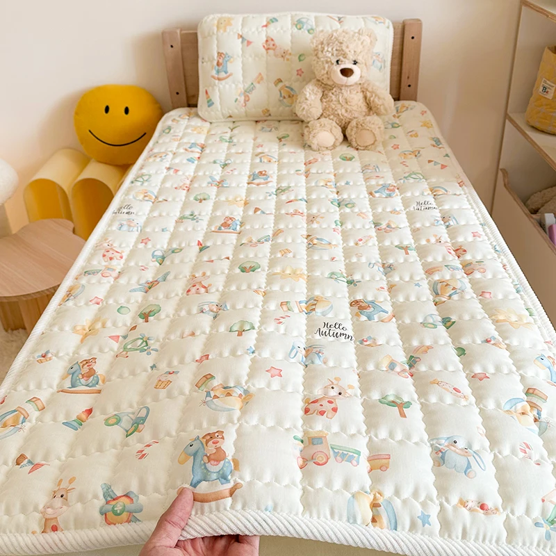 

56x100cm Double Layer Cotton Baby Mattress Soft Crib Pad for Kids Kindergarten Bedding