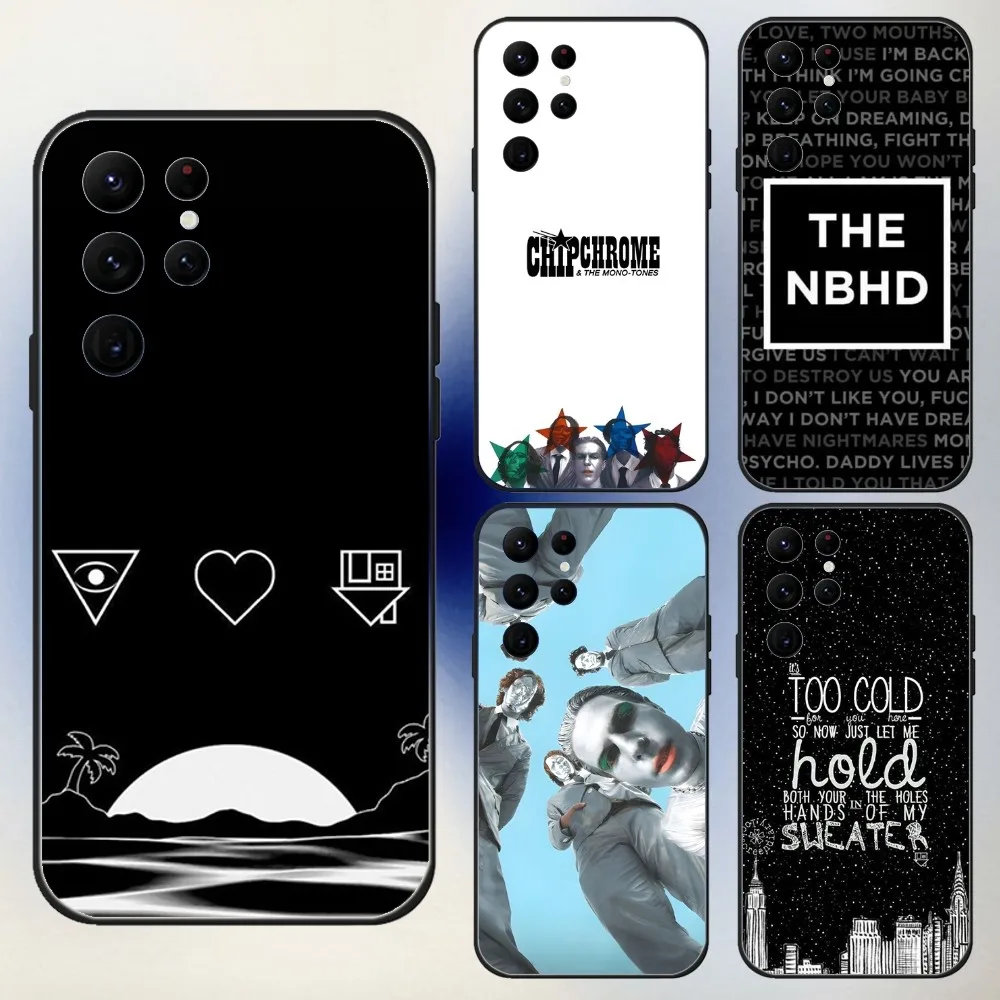 NBHD The Neighbourhood Band Phone Case For Samsung S24,23,22,30,21,10,9,Ultra,Plus,Lite,FE,5G Black Soft Case