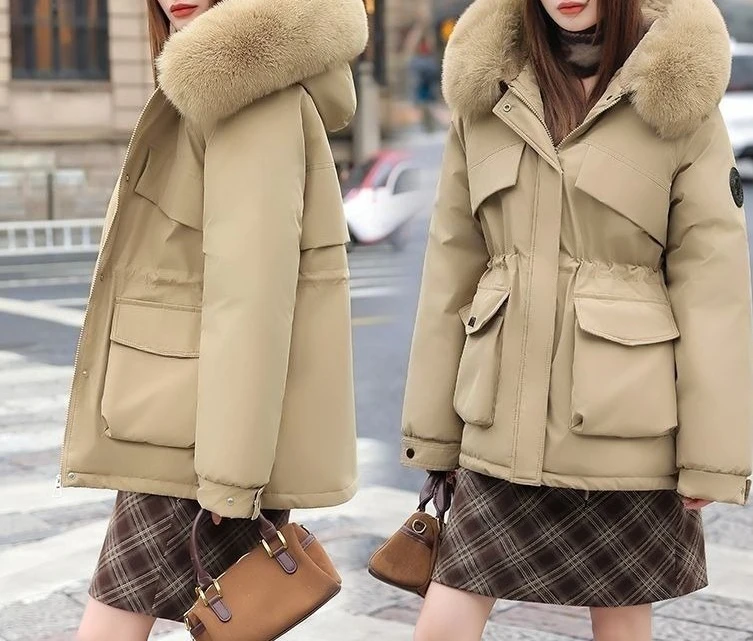 2025 Winter Long-Sleeved Slimming Crop Top with Ruffled Collar and Fleece Interior