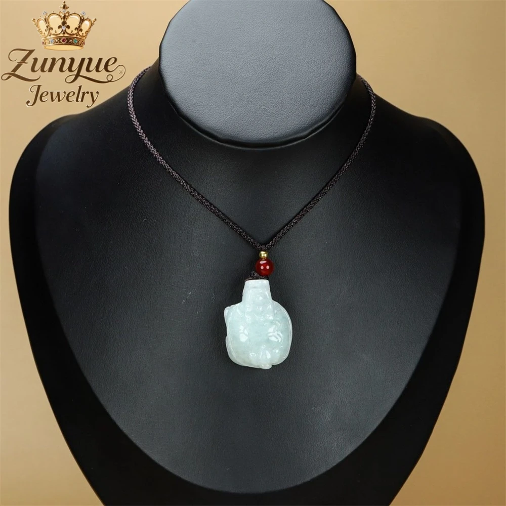 High - End Jadeite Dragon - Headed Turtle Pendant Luxury Quality Jewelry Fashion Jewelry Exquisite Elegant Popular Handicraft Gi