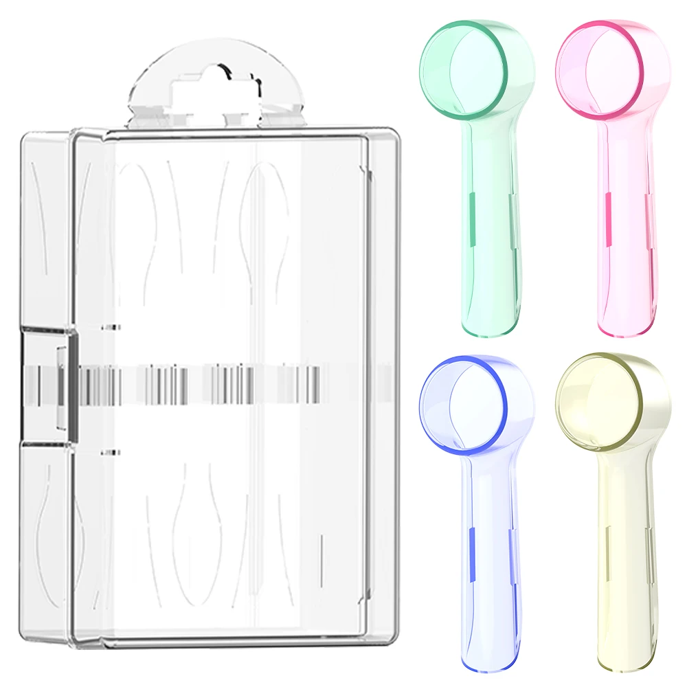 

Toothbrush Heads Travel Case and 4 Brush Head Dustproof Covers Fit for Travel, Compatible with Oral B Electric Toothbrushes Head