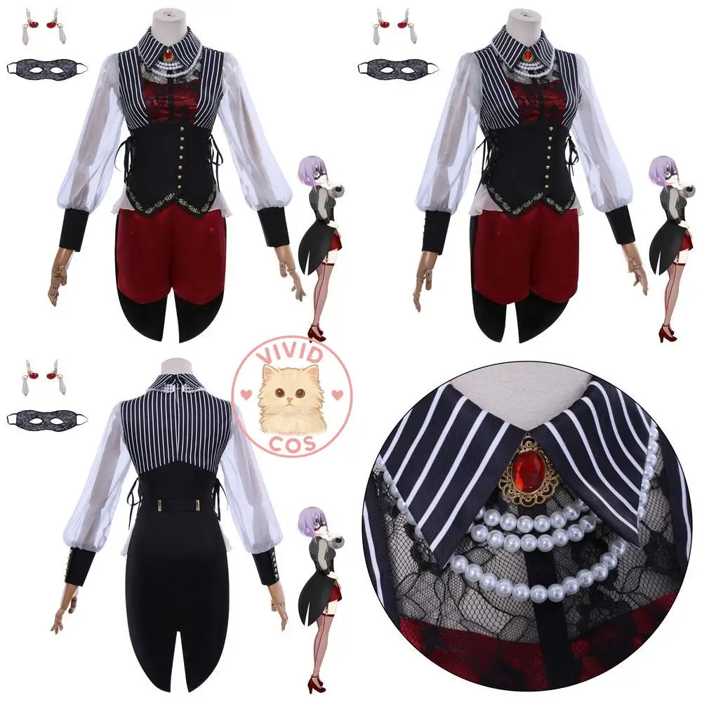 

BanG Dream Ave Mujica Nyamu Yūtenji Cosplay Costume Anime Amoris Stage Uniform Set Role Play Women Wig Comic Con Halloween Party
