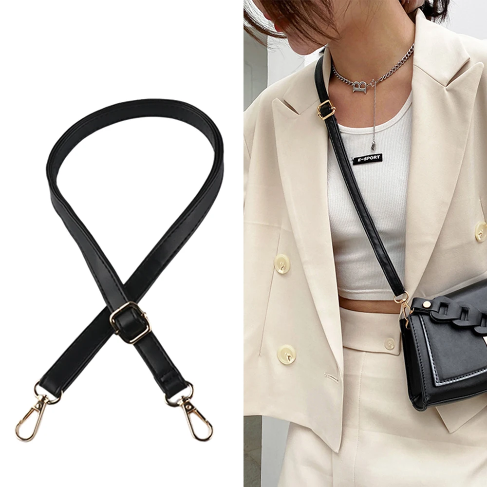 PU Leather Shoulder Strap Ladies Handbag Soft DIY Adjustable Wallet Messenger Bag Shoulder Bag with Metal Buckle Hot Sale