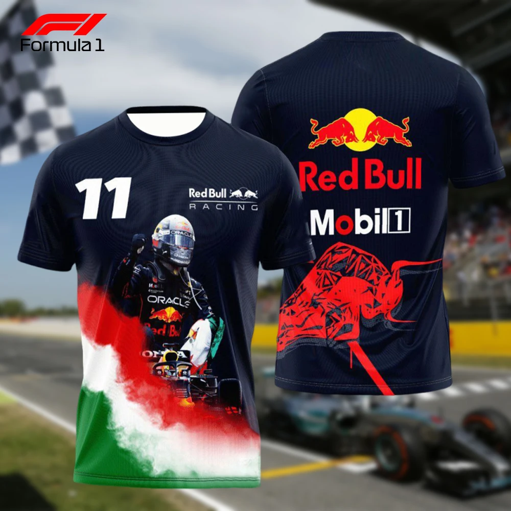 

F1 Racing Team Summer Classic T-shirt for Daily Training, Comfortable Racing Track Uniform, Men’s Commemorative Sportswear