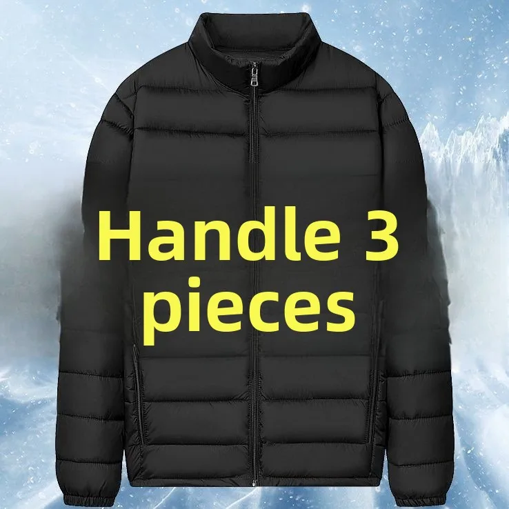 

Мужское легкое пуховое хлопковое пальто с воротником-стойкой, повседневное теплое пальто с капюшоном, 2024, осенне-зимняя верхняя одежда