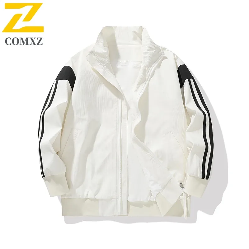 

COMXZ 2025 Men Jacket Spring Autumn Sport Casual Long Sleeve Coat Youth Versatile Outerwear Fashion Trendy