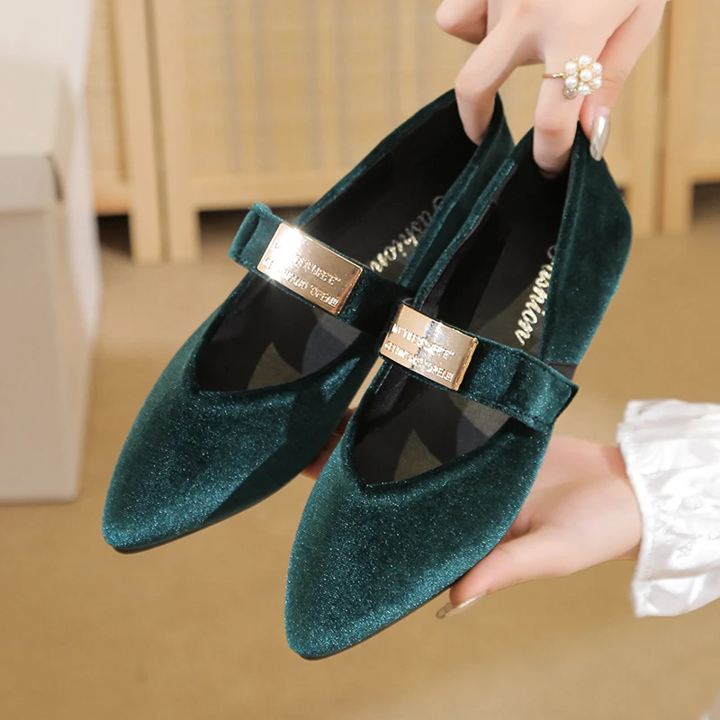 2024 New Women Pointed Toe Flats Shoes Fashion Matte Finish Single Shoes Comfortable Lightweight Loafers Women Shoes for Women