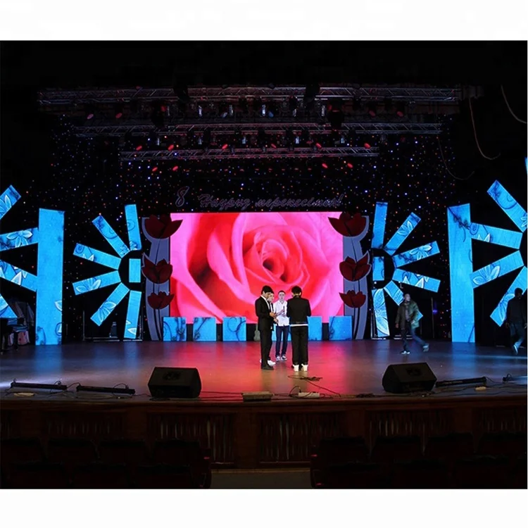 كامل اللون داخلي HD P3.91 تأجير شاشة LED سلس تجميع بين وحدات لوحات الفيديو جدار شاشة LED داخلية #3