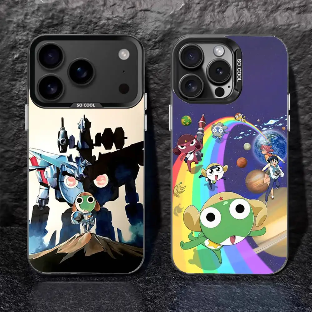 

K-Keroro G-Gunsou Frog For Black Candy Matte Cover iPhone 17,16,15,14,13,12,11,Pro,MAX,Plus