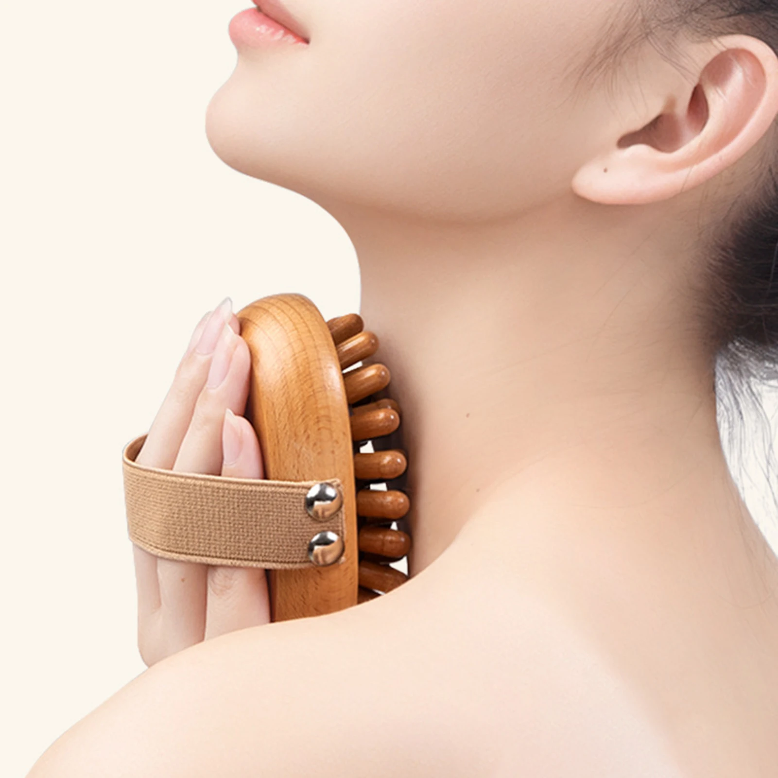 

Wooden Hand Held Cellulite Massager Gua Sha Scrapping Massager for Muscles Back & Shoulder