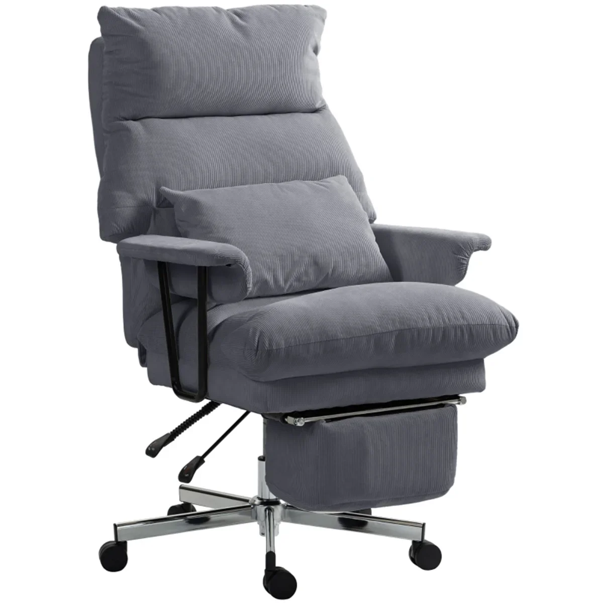 

Office Chair/Massage Office chair in Gray Overstuffed design and big size maximum comfort Thick double-tier dolly-cotton padding