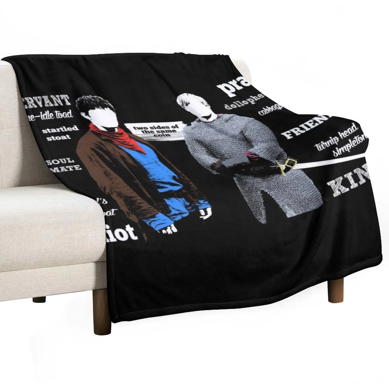 

Merlin and Arthur Titles Throw Blanket Blankets For Baby For Decorative Sofa bed plaid Giant Sofa Blankets