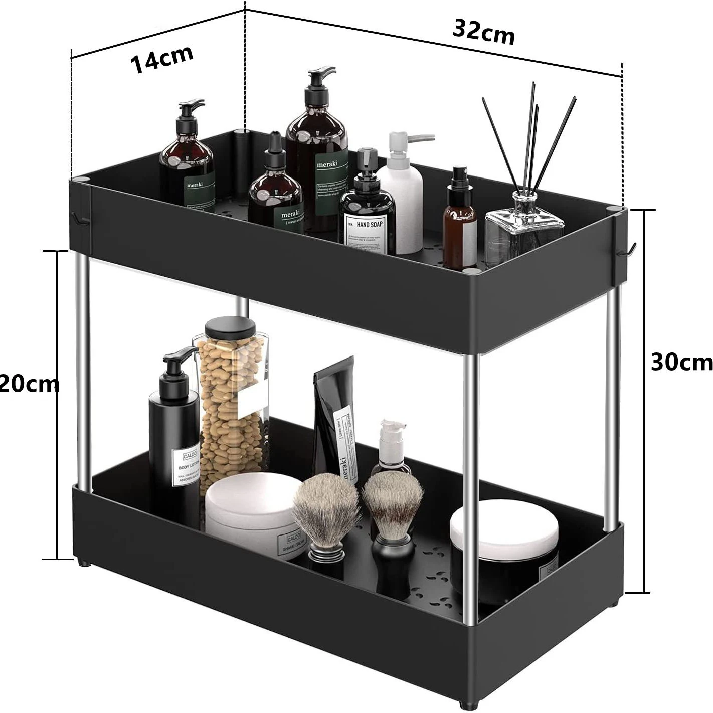 Küche unter Spüle Lagerung Organizer Regal 2 Tier Schublade Mehrzweck Rack Schrank unter Spüle Lager regal Bad Organizer