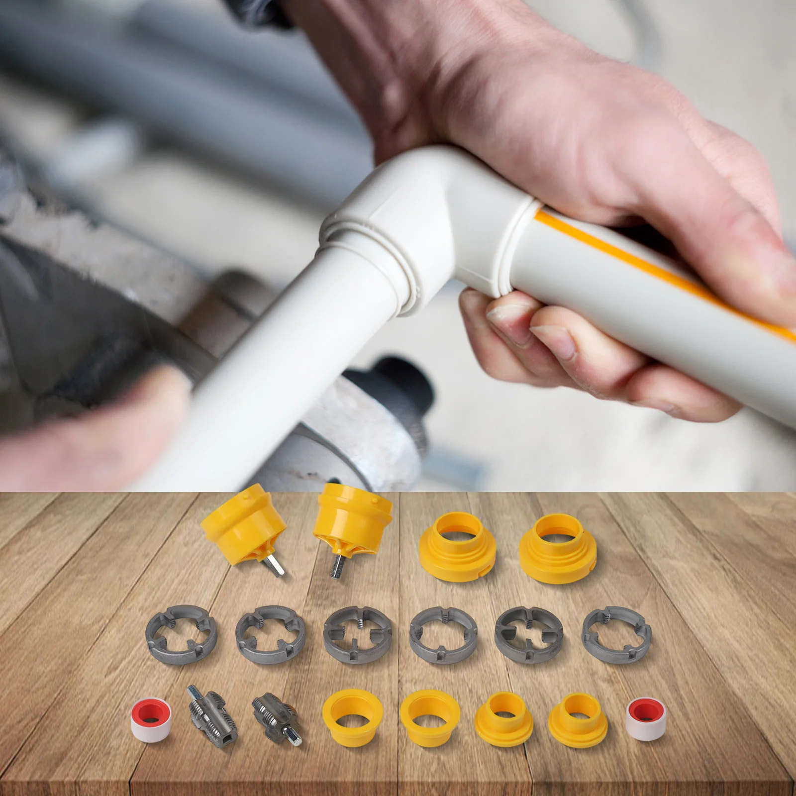 

Электрический резьбонарезной станок для труб ПВХ, размеры как на фото, совместимость с 4-точечными и 6-точечными трубами