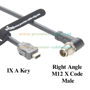 IX Industrial Cat6A Ethernet-Kabel IX40G-A-10S-CV(7.0) IX A Key to M12 X Code Steckerkabel, geschirmt, SFTP für Maschinenbildverarbeitung – Detail 3