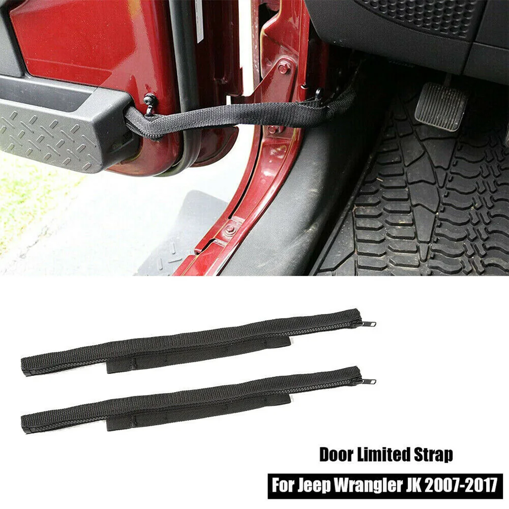 

2pcs Black Door Limiting Straps Wire Protecting Harness For Jeep Wrangler JK 2007-17 Modification Parts Protecting Harness