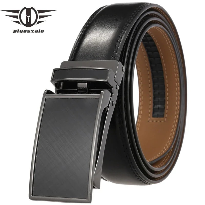 

3.5cm Width Cow Genuine Leather Mens Belt Cowhide Strap Male Ratchet Automatic Buckle Belts For Men Brand Designer Belt B306