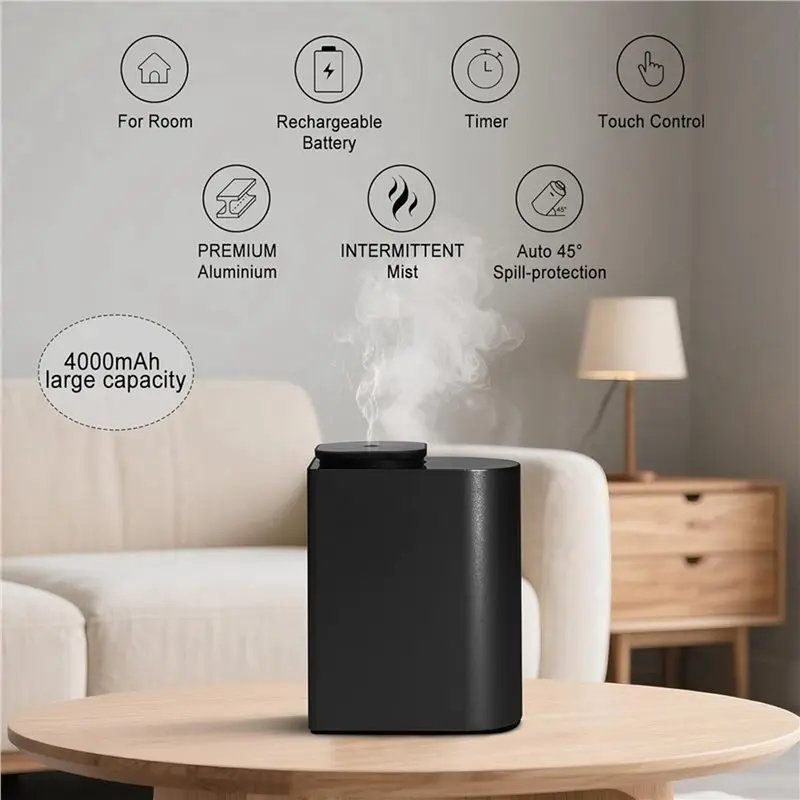 A66T-2X Waterless Essential Oil Diffuser.4000 Mah Large Battery, 100Ml Capacity, Suitable For Hotels, Large Rooms, Offices