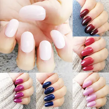 100片深藍色橢圓形假指甲,短版壓克力按壓式指甲,全覆蓋式假指甲貼片,美甲工具 8 最佳銷售 深藍色指甲 - №1