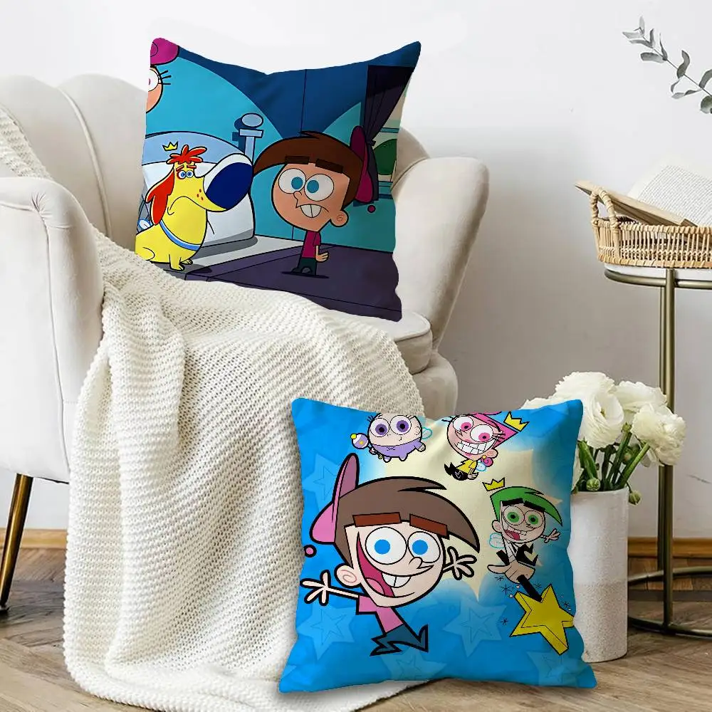Cartoon The Fairly OddParents Pillow Cushion Cover Pillowcase Living Room Sofa Home Decor Customized