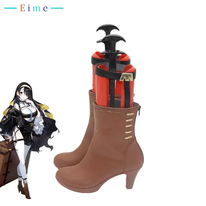 Game Blue Archive WAKABA Hinata Cosplay Shoes Halloween Carnival Boots PU Shoes Cosplay Props Custom Made