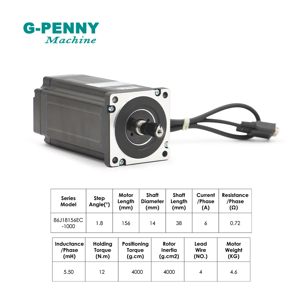 Imagem -02 - Nema 34 6a 1700oz-in Motorista do Motor dc 40110v ac 6080v do Motor Híbrido do Motor Deslizante do Motor Fechado do Motor 12nm do Cnc Nema34