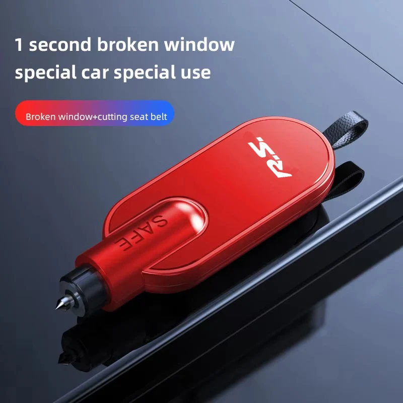 

Автомобильный резак для ремней безопасности, оконный выключатель, аварийный молоток для стекла, инструмент для Renault RS, логотип, автомобильный оконный выключатель, аксессуары