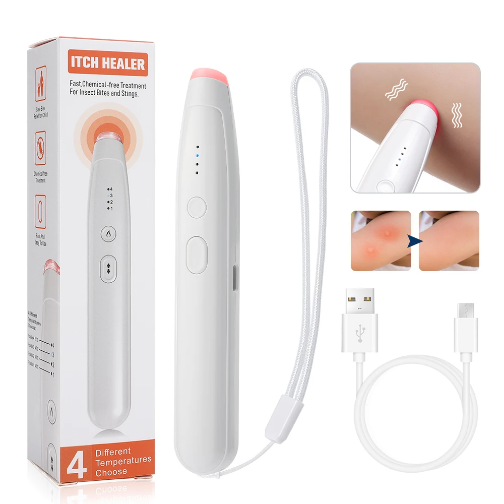 

Rechargeable Portable Mosquito Bite Relief Pen Chemical-Free Anti-Itch Electric Insect Bite Healer for Outdoor Camping Travel