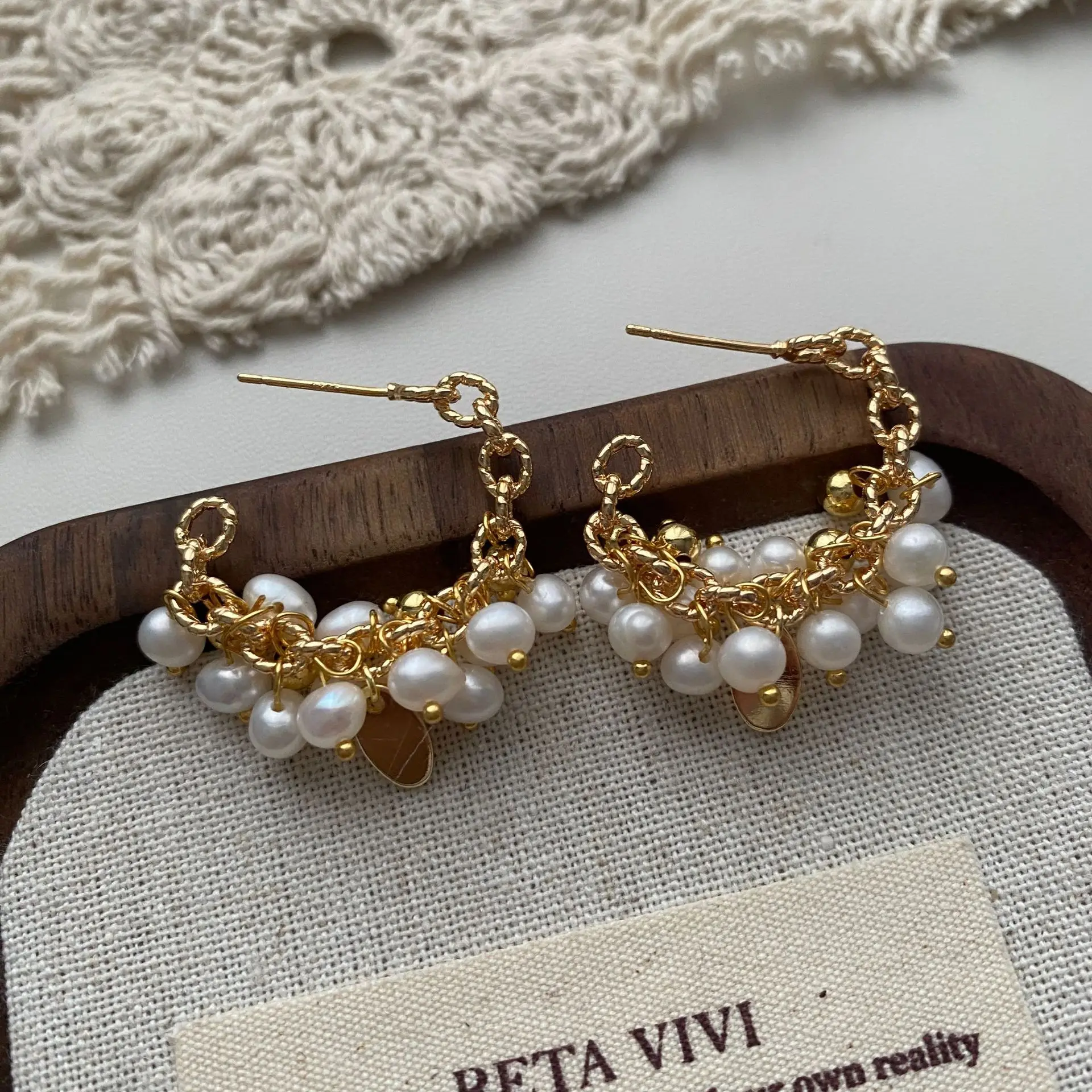 French vintage handmade natural pearl earrings - enhance your face shape with these elegant pieces.