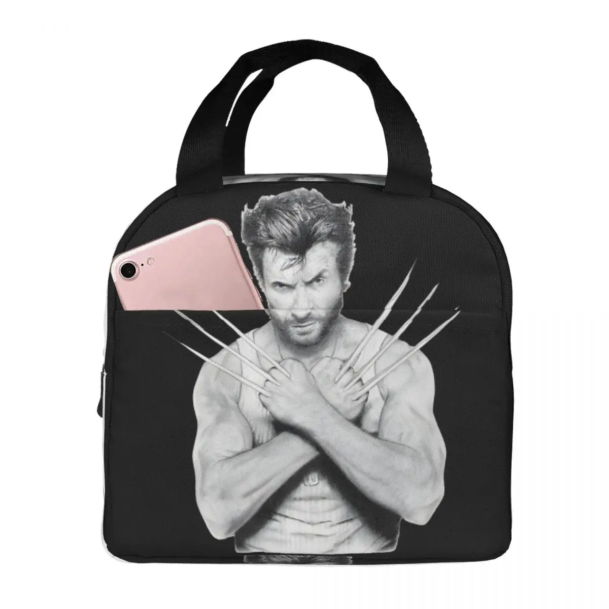 

Всесезонная сумка для хранения Hugh Jackman Wolverine Tote Disney Marvel Дэдпул и Росомаха для уличной сумки для обеда унисекс