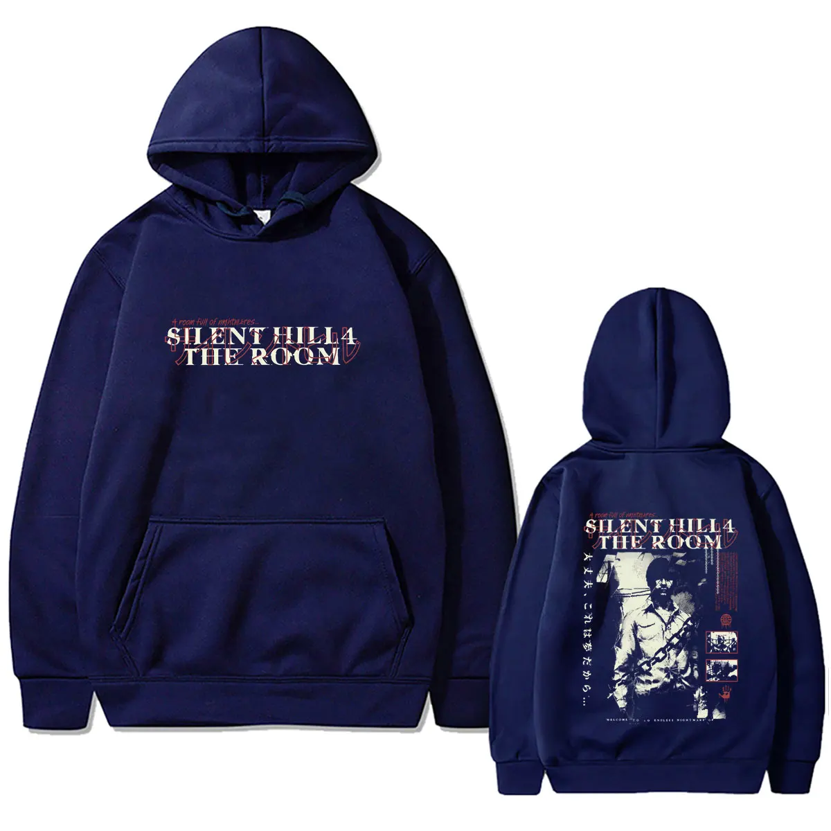 Silent Hill Hoodie für Männer und Frauen, Modischer Vintage Casual Oversized Kapuzenpullover, Unisex Gothic Rock Horror Pullover Hoodies – Detail 5