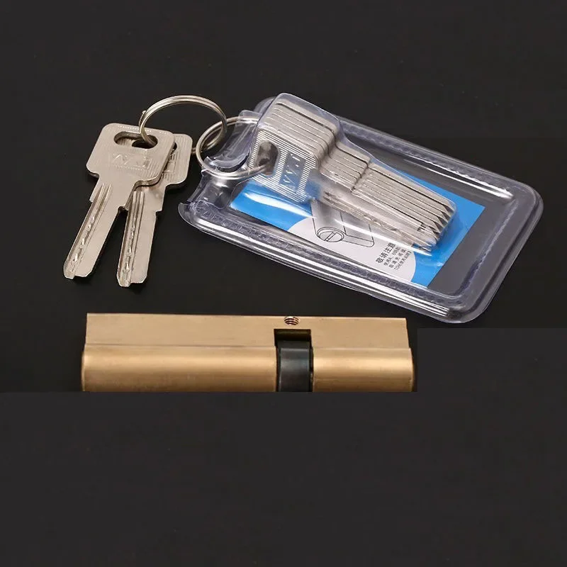 Cylinder Biased Lock 65 70 80 90 100 110 120mm Cylinder AB Key Anti-Theft Entrance Brass Door Lock Lengthened Core Extended Keys