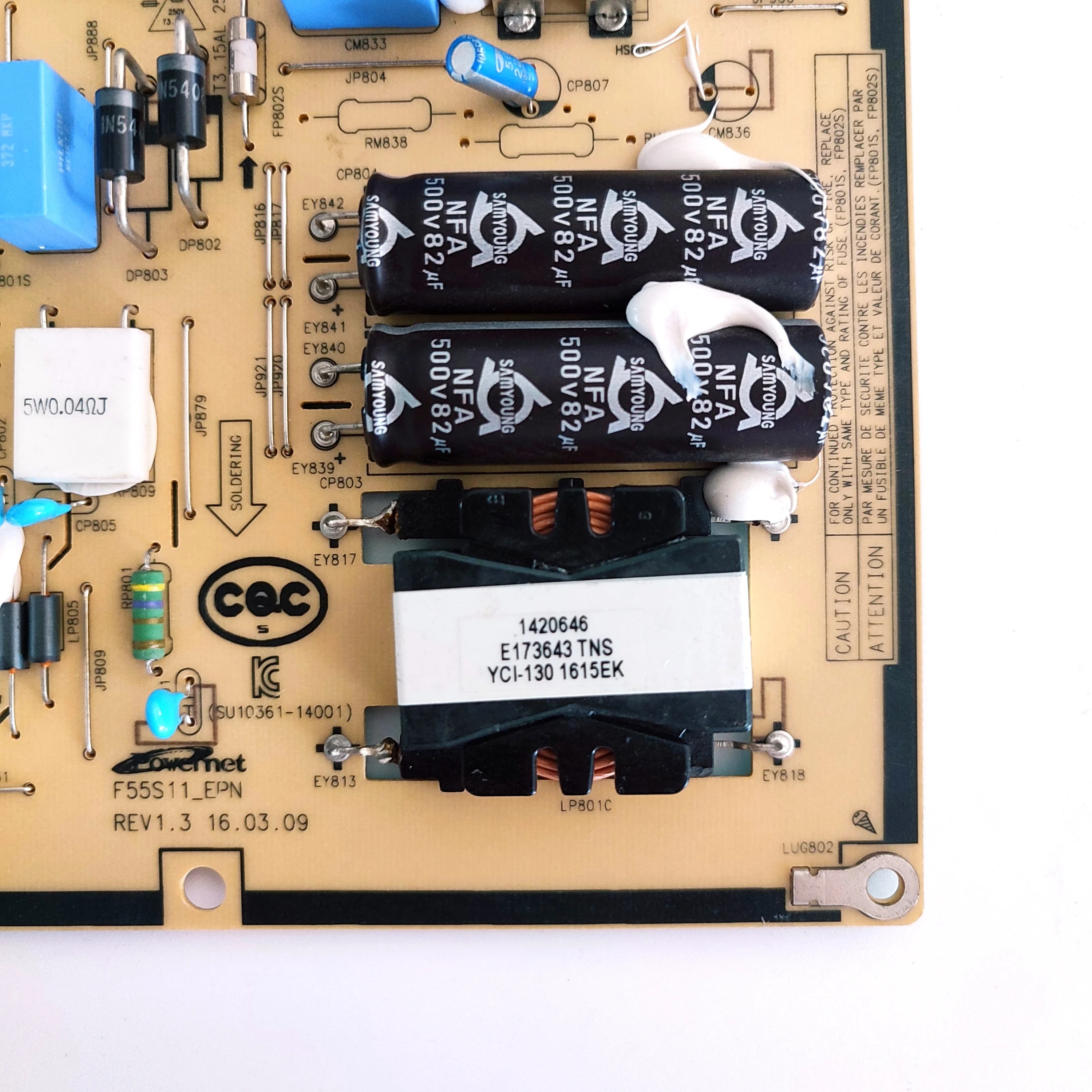 BN44-00760A PSU 전원 공급 장치 보드, F55S11_EPN REV1.3, 테스트를 거친 후 제대로 작동