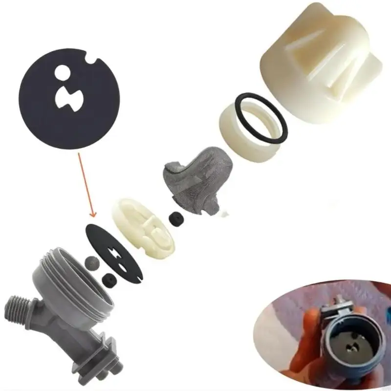 J6PE 3 Pack Venturis Gasket Replacement Set Suitable for Water Softeners Reduces Hard Water Damage and Enhances Efficiency