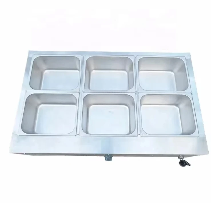 Restaurant Equipment Electric Bain & Mary Commercial 6 Pot Food and Soup Heater