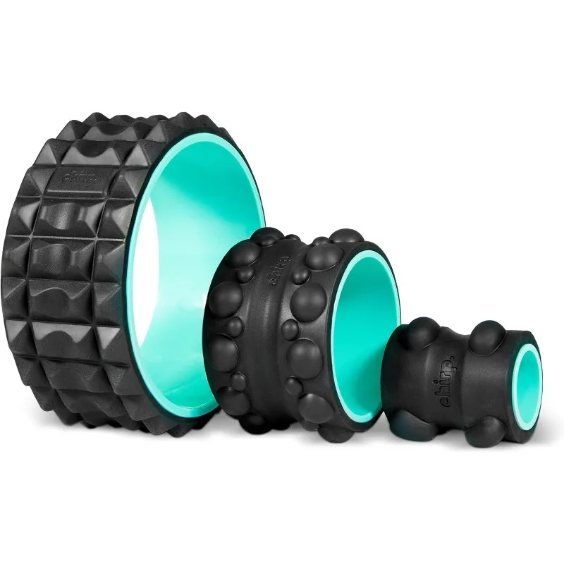 

Wheel XR 3P Foam Roller Set - 10” Acupressure, 6” Knot-Kneading Thumb, and 4” Neck & Headache Tension Relief